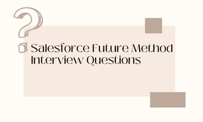 Salesforce Future Methods Interview Questions